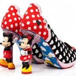 Mickey and Minnie heel shafts, heart polka dots, lace